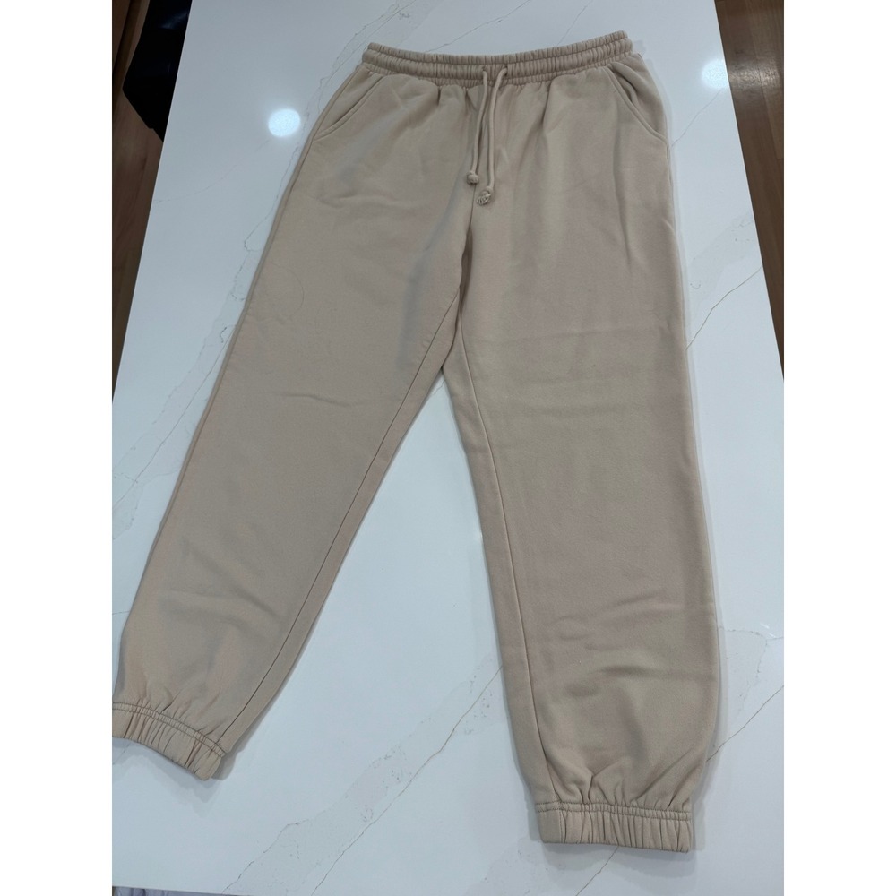 Cotton On Tan Fleece Lined Joggers XL Beige Drawstring Sweatpants Relaxed Fit